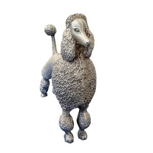 Vintage 1975 Pewter Poodle Figurine signed Miniature Dog Statue 2.5" GREAT"